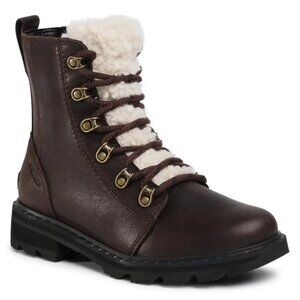 6W - [NEW] Women's Sorel Lennox Lace Cozy Boot‎ Brown NL3955-205